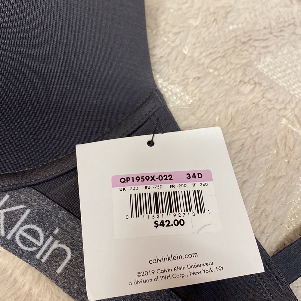 Calvin Klein Demi Logo Bra Underwire NEW - Picture 3 of 6